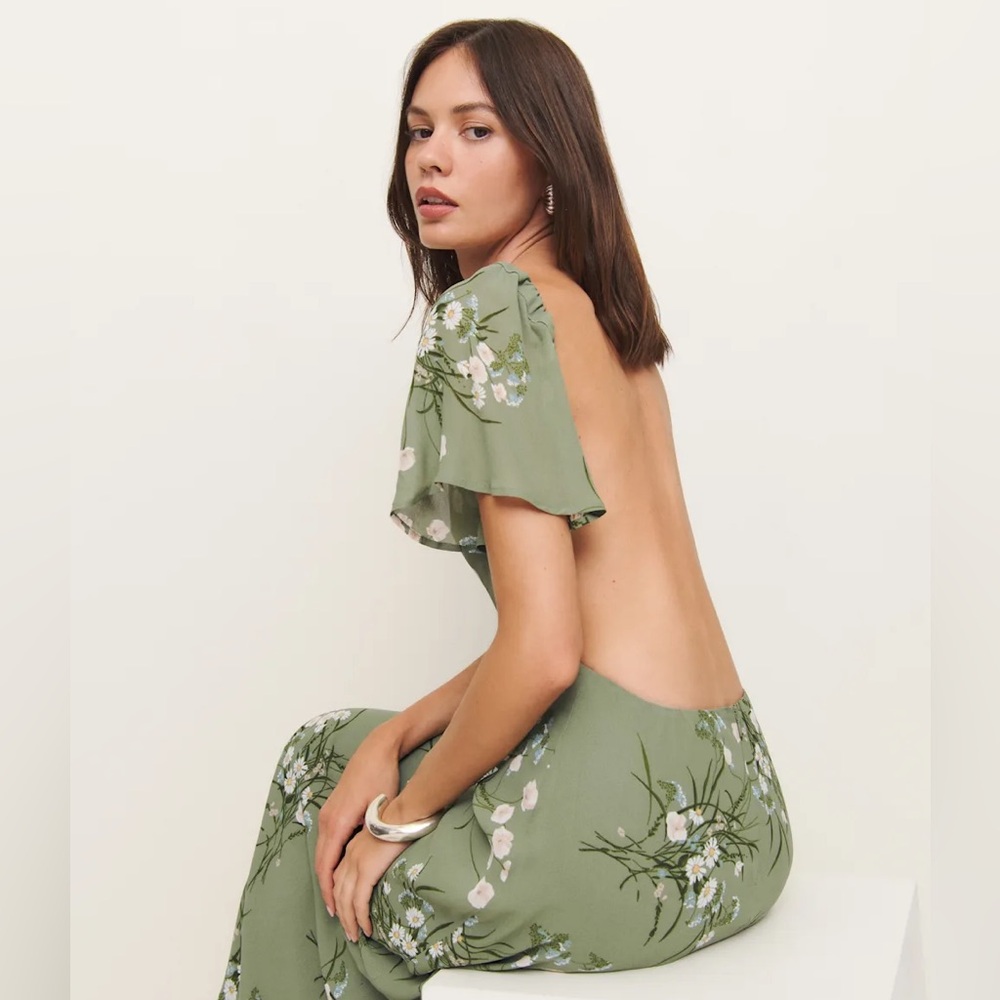 Reformation Coralie Dress Green - Size 6 NWT